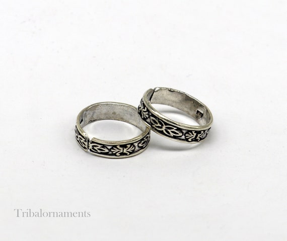 Sterling silver 925 Toe ring Tribal design toe ring adjustable toe ring T50  | eBay