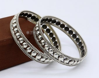 925 Sterling Silver Handmade Vintage Design Bangle Bracelet