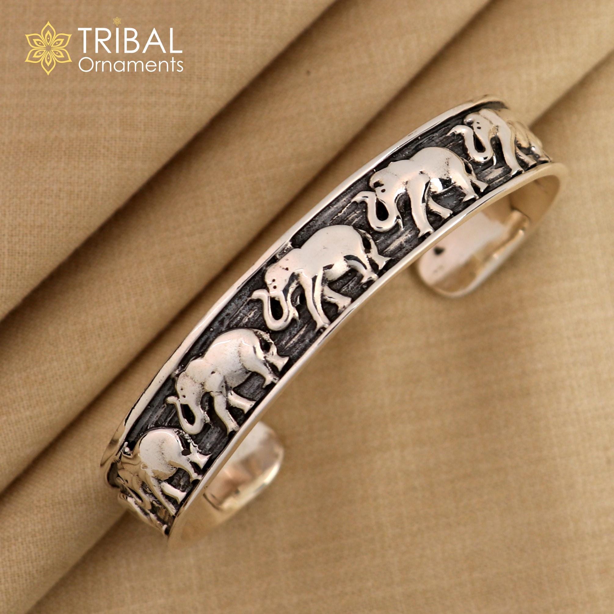 アクセサリー Indian Jewelry Stamp work Silver Bangle 925 Sterling Silver Handmade Vintage Design Filigree Work