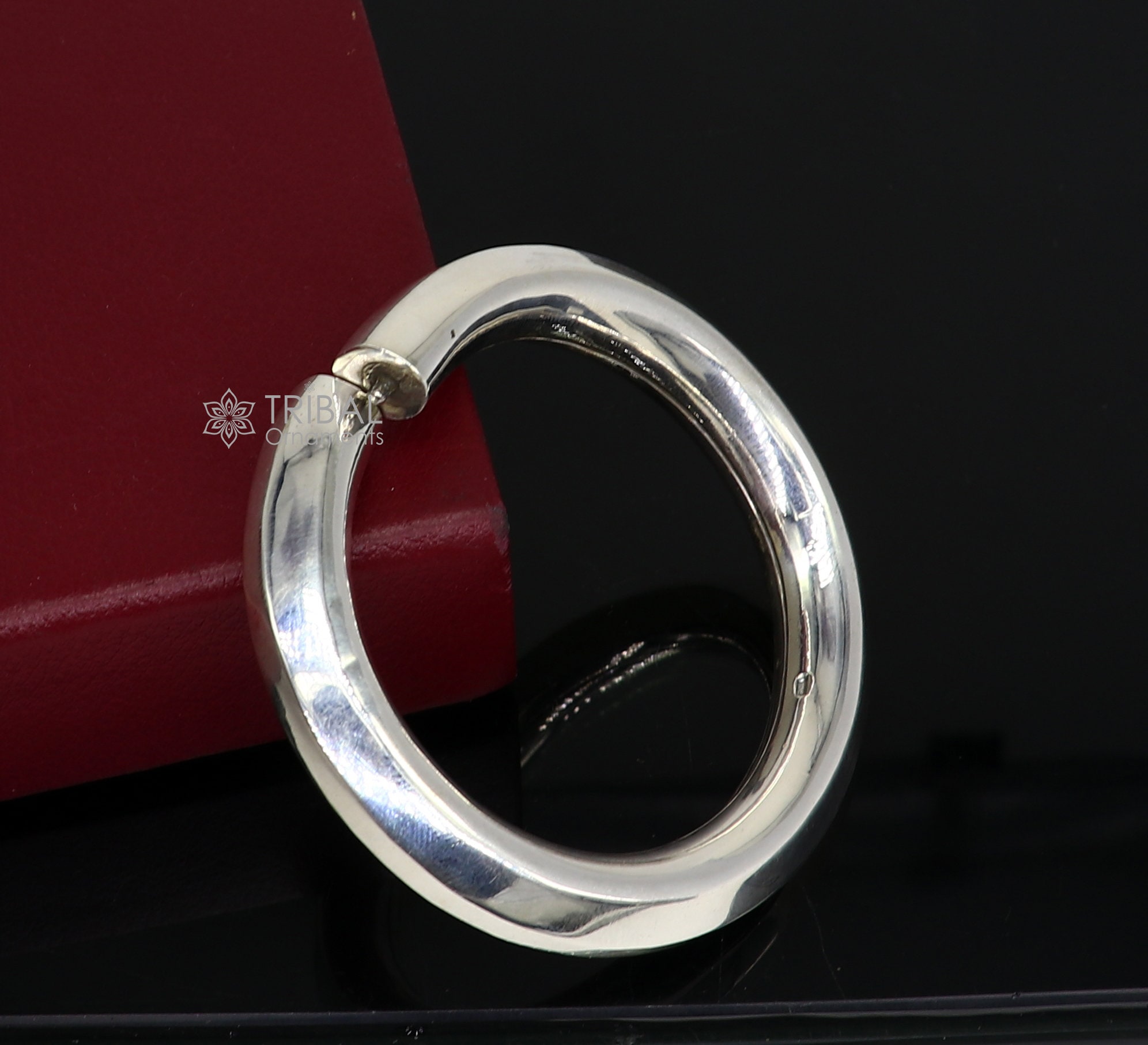 12mm 925 Sterling Silver Handmade Plain Shine Bright Bangle 12mm 925 Sterling Silver Handmade Plain Shine Bright Bangle