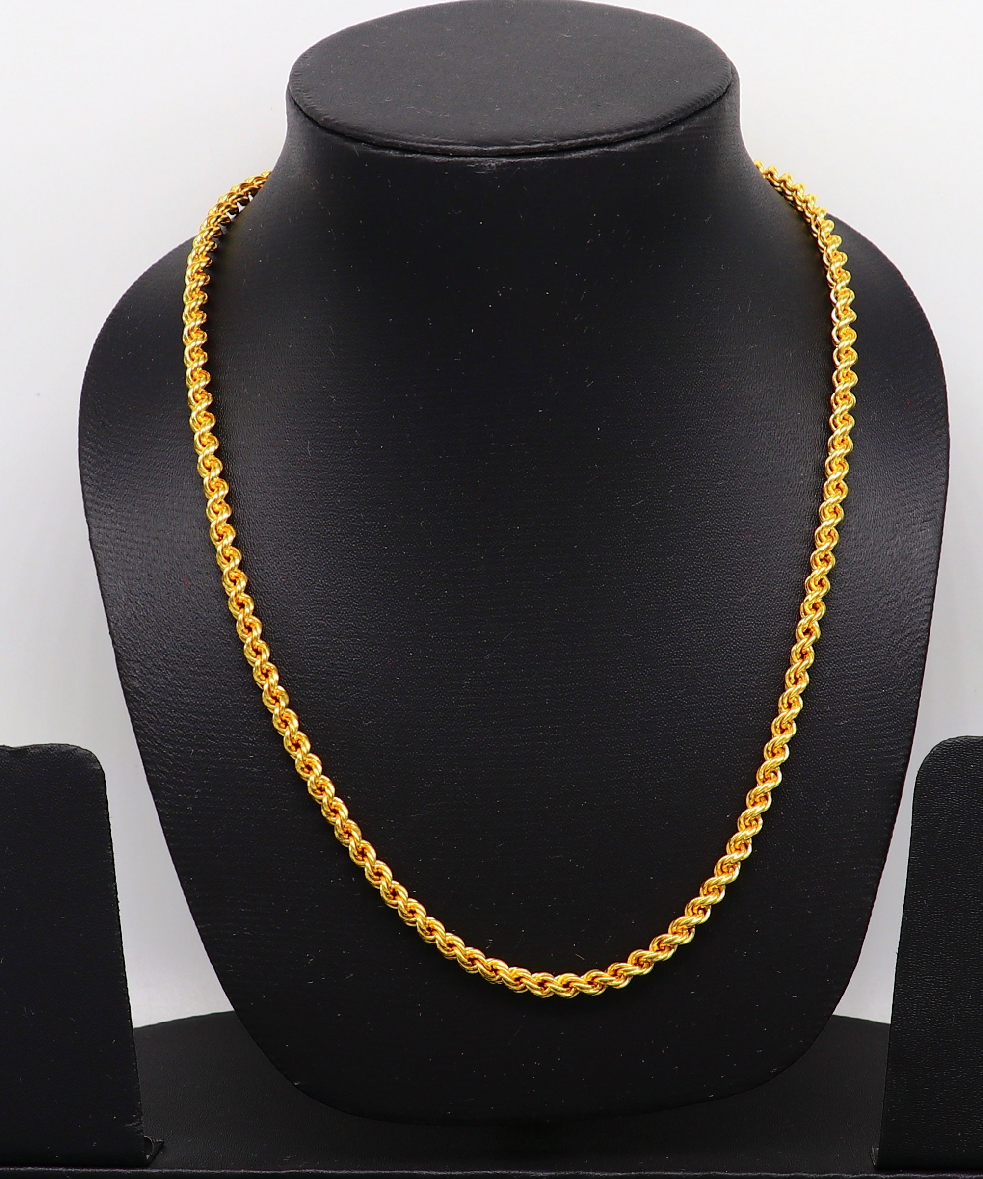 アクセサリー vintage double rope design necklace Twisted Gold Rope Chain Necklace, Retro Spiral Classic Thick