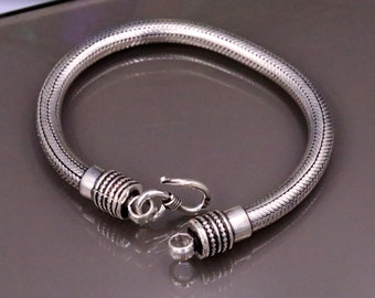 5 MM Erstaunliche maßgeschneiderte Vintage-Stil Schlange Kette handgemachte 925 Sterling Silber Armband unisex personalisieren Schmuck sbrm72