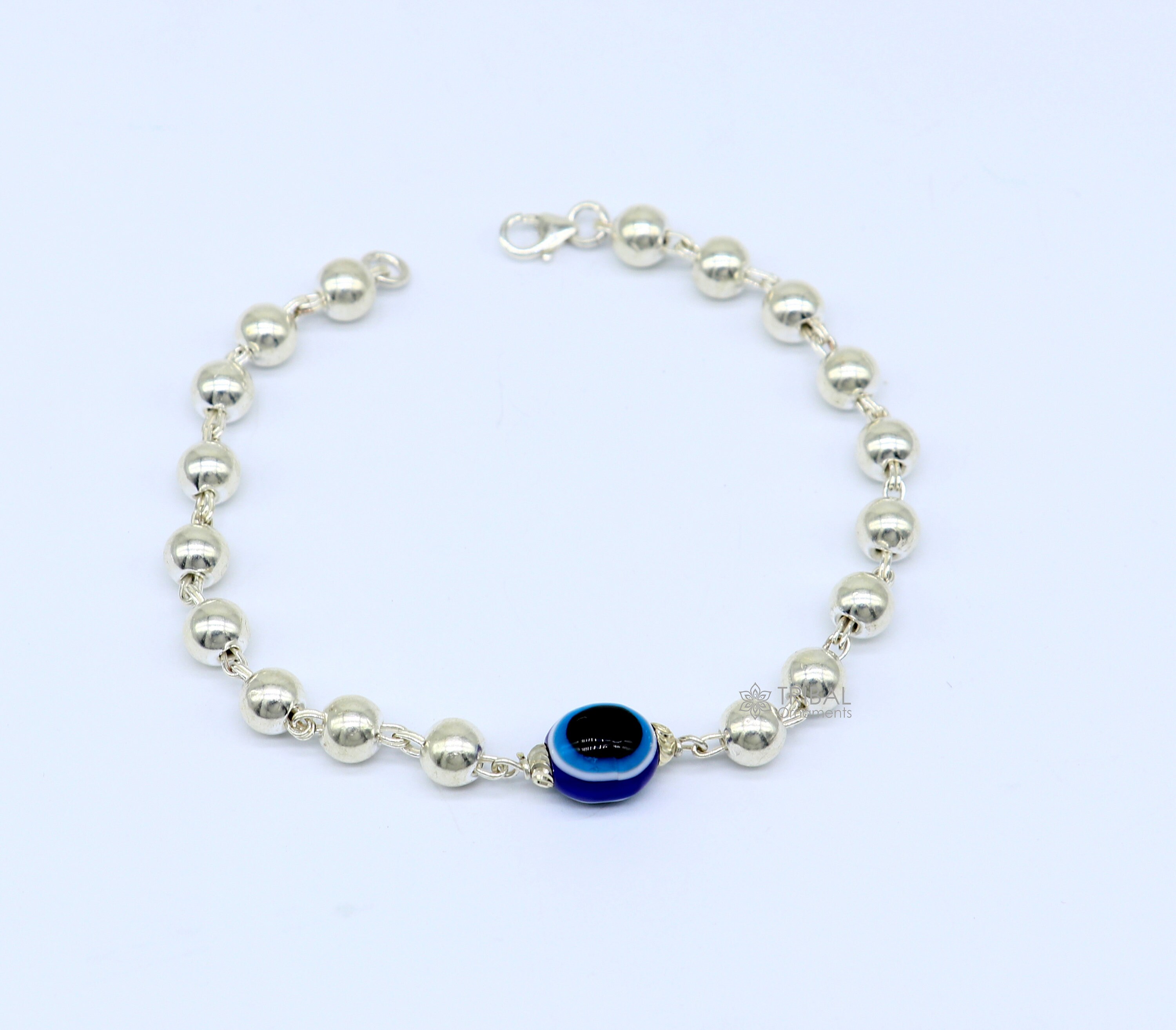 アクセサリー Silver Beaded Bracelet / Medium Amazon.com: Kathy Bankston Handmade 4mm Sterling Silver