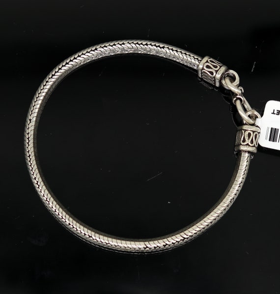 Bracelet Argent Sterling 925 Solide 18g – Fait Main Mexicain – Réglable Unisexe – Neuf Sans Boîte