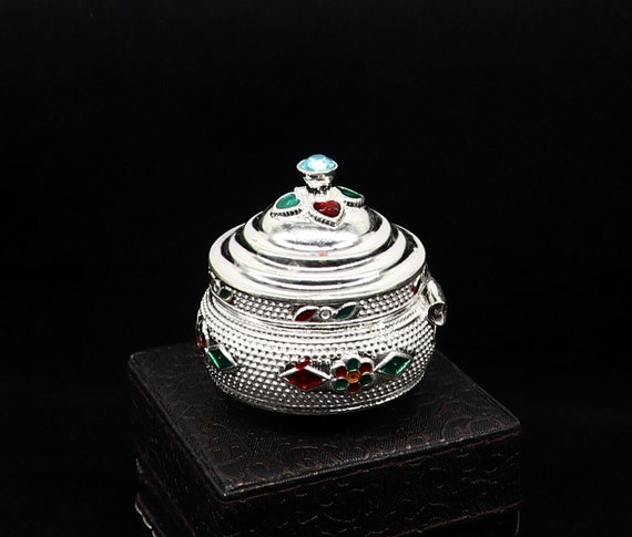 Vintage antique design Solid silver handmade trin… - image 3