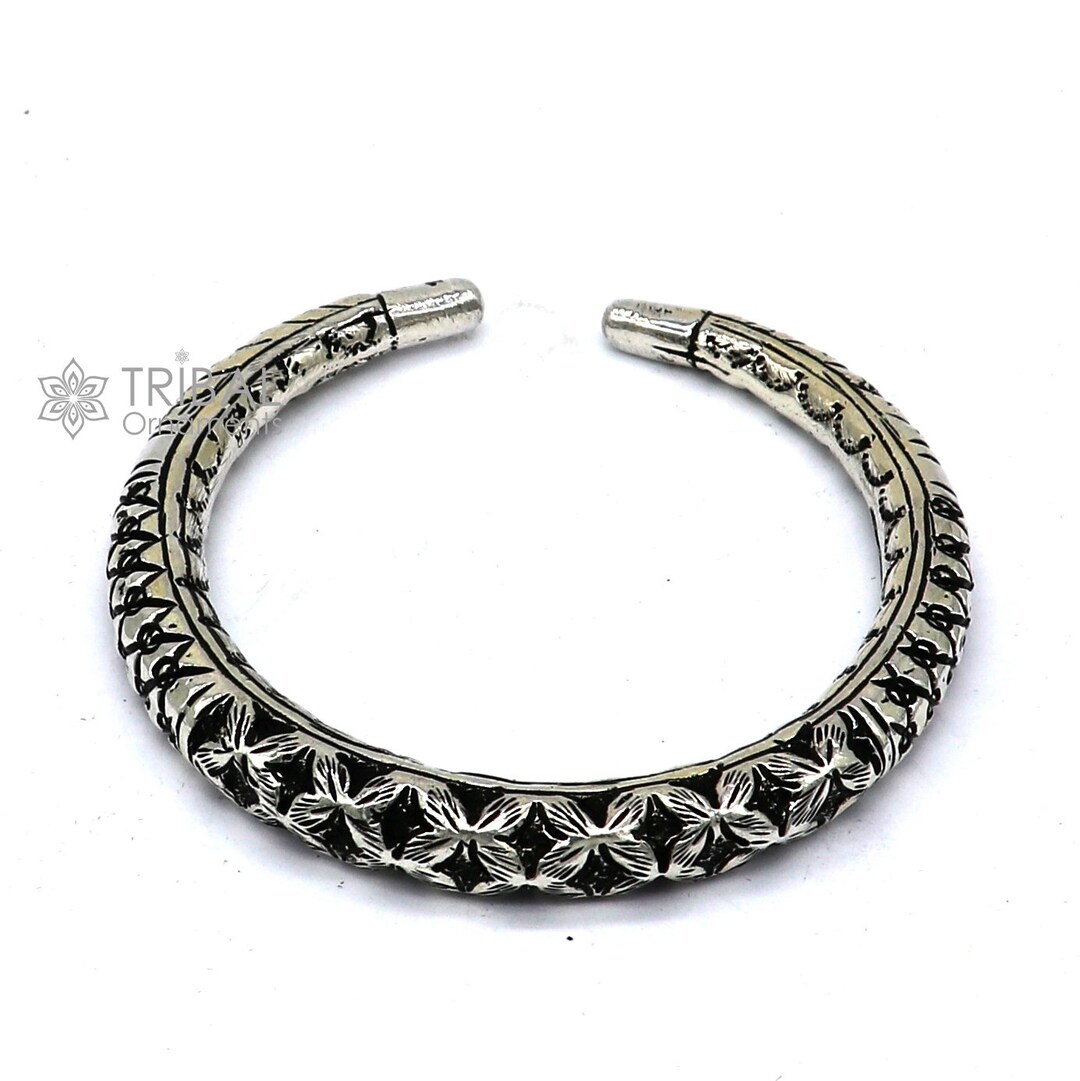 925 Sterling Silver Handmade Chitai Bangle Bracelet Kada 925 Sterling Silver Handmade Chitai Bangle Bracelet Kada