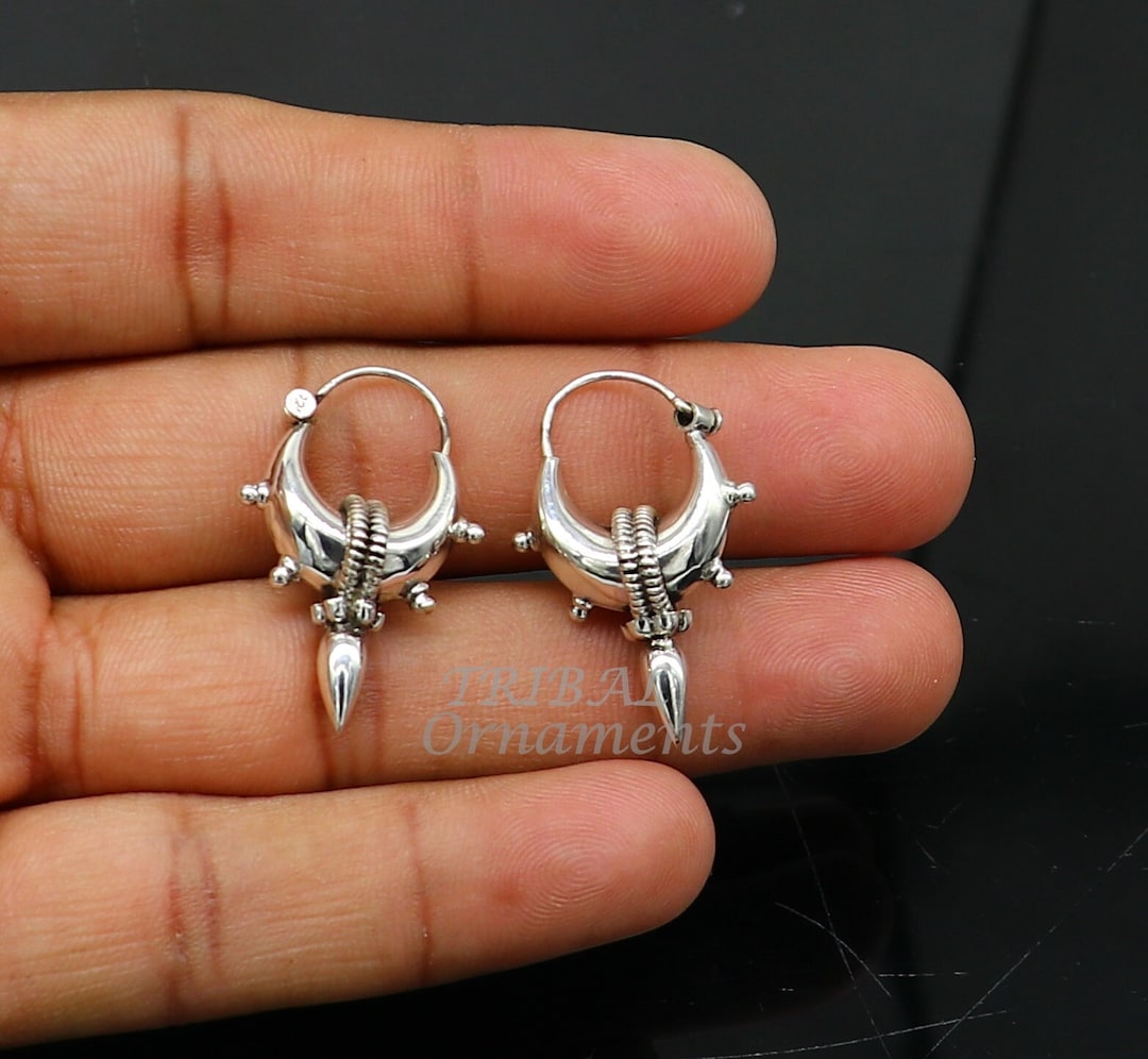 Orecchini A Cerchio In Argento Sterling 925 - Bali - Nuovi In Confezione - HAR-0773 - Foto 4