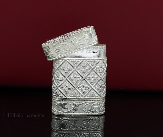 tobacco box price 925 fine solid silver handmade small box, fennel office & home, storage box silver utensils, silver box, men's accessories su152 Da Boss $2.79 pre-price Aromatic