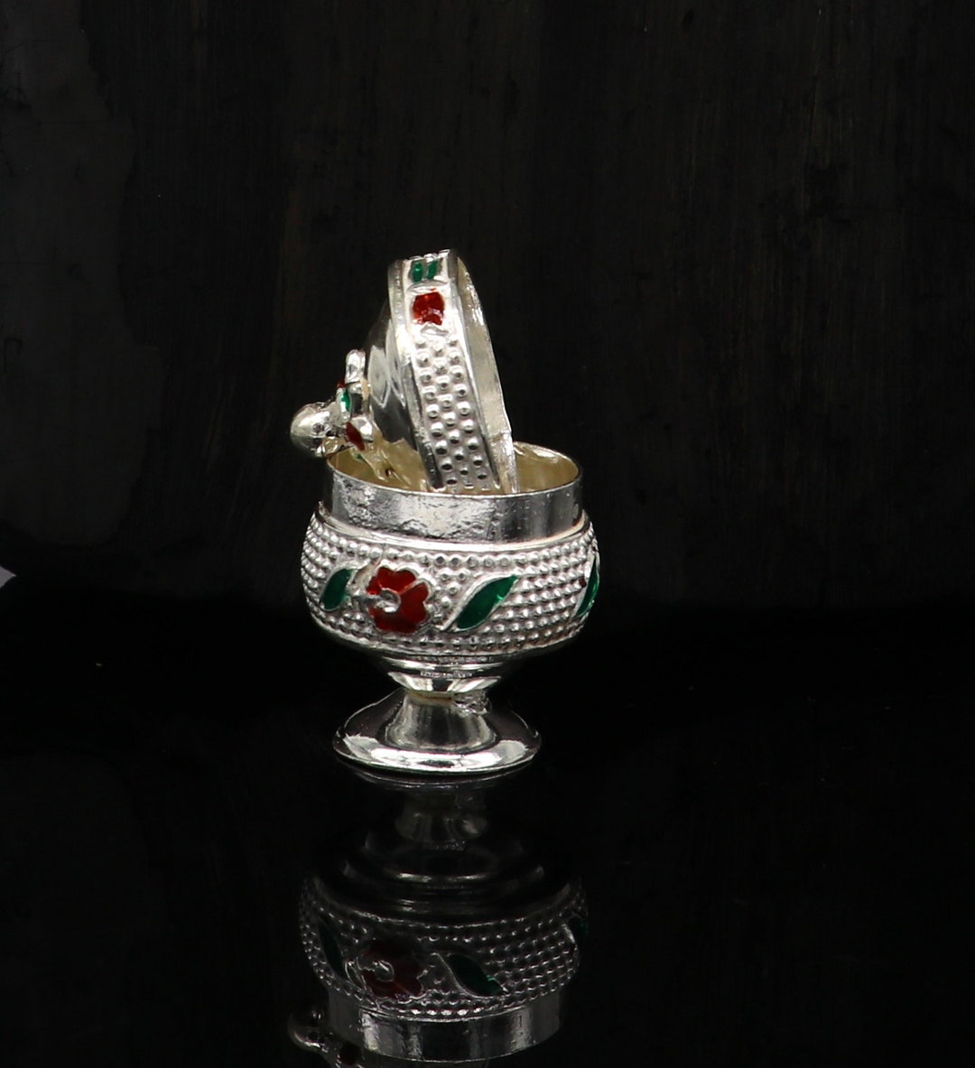 ⭐️未開封⭐️化粧箱付き⭐️トラディション⭐️クリスタル⭐️フランス産⭐️希少品⭐️匿名発送⭐️ 925 Sterling Silver Handmade Fabulous Trinket Box, Solid