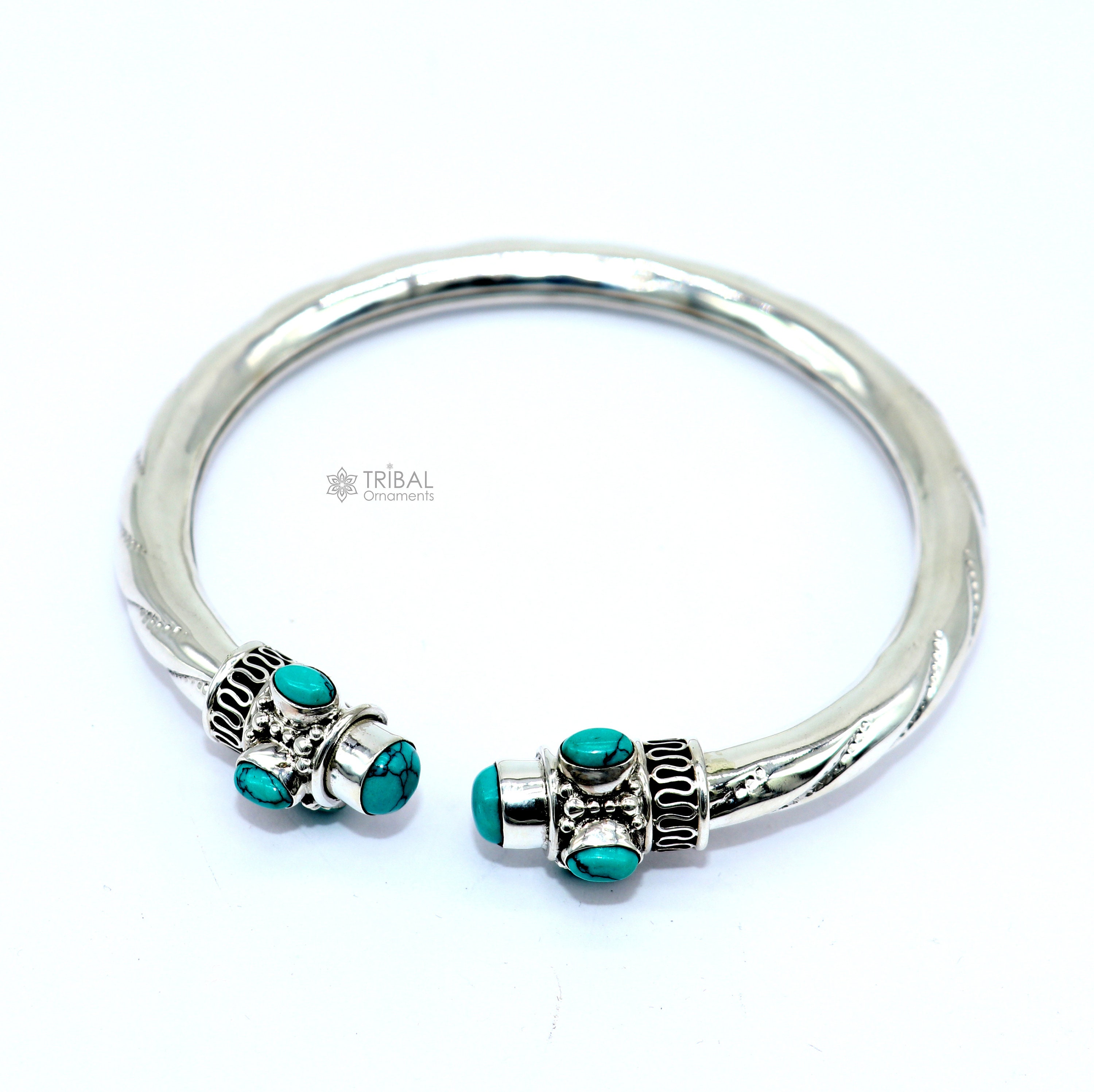 アクセサリー Indian Jewelry Silver Turquoise Bangle il_fullxfull.5867427829_5rec.jpg