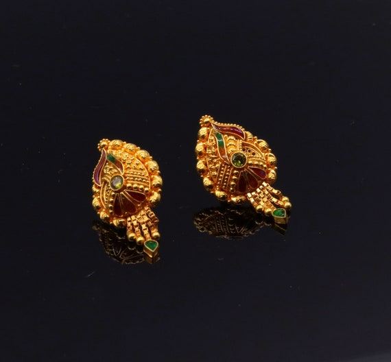 Designer on sale gold earrings