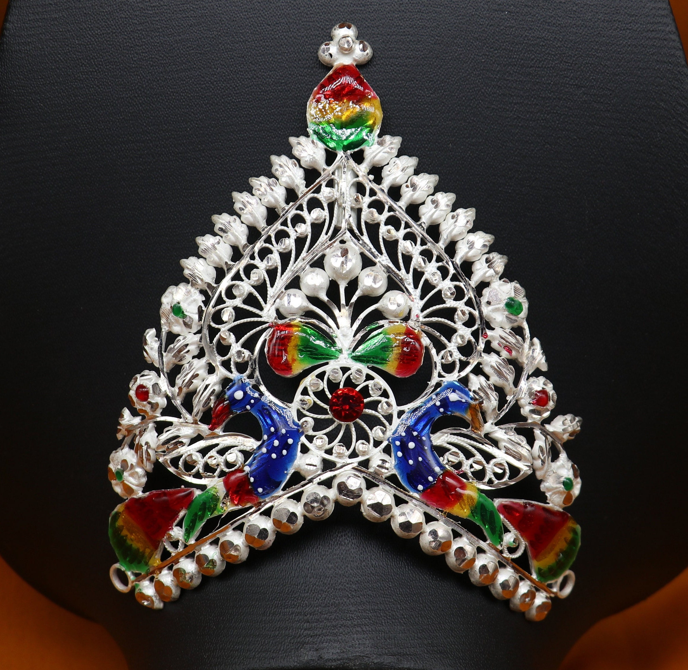 Solid Sterling Silver Vintage Antique Design Handmade Mukut Solid Sterling Silver Vintage Antique Design Handmade Mukut