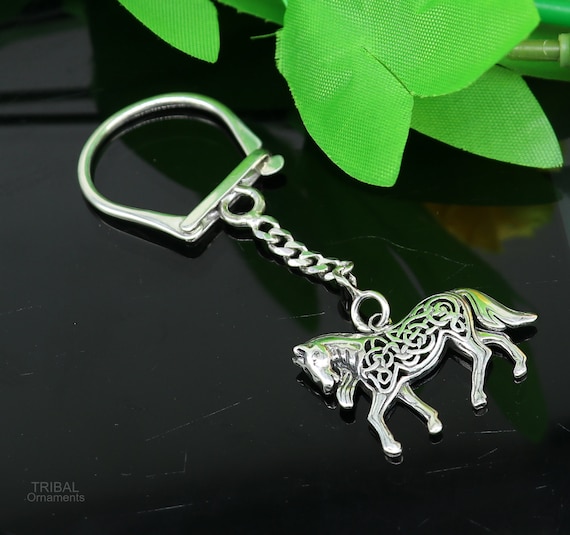 Tribal Sterling Silver Key Chain