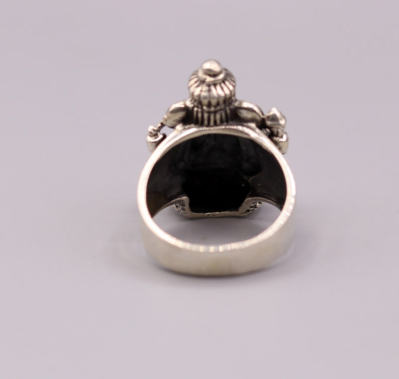 925 sterling silver handmade amazing lord Good ganesha sr76