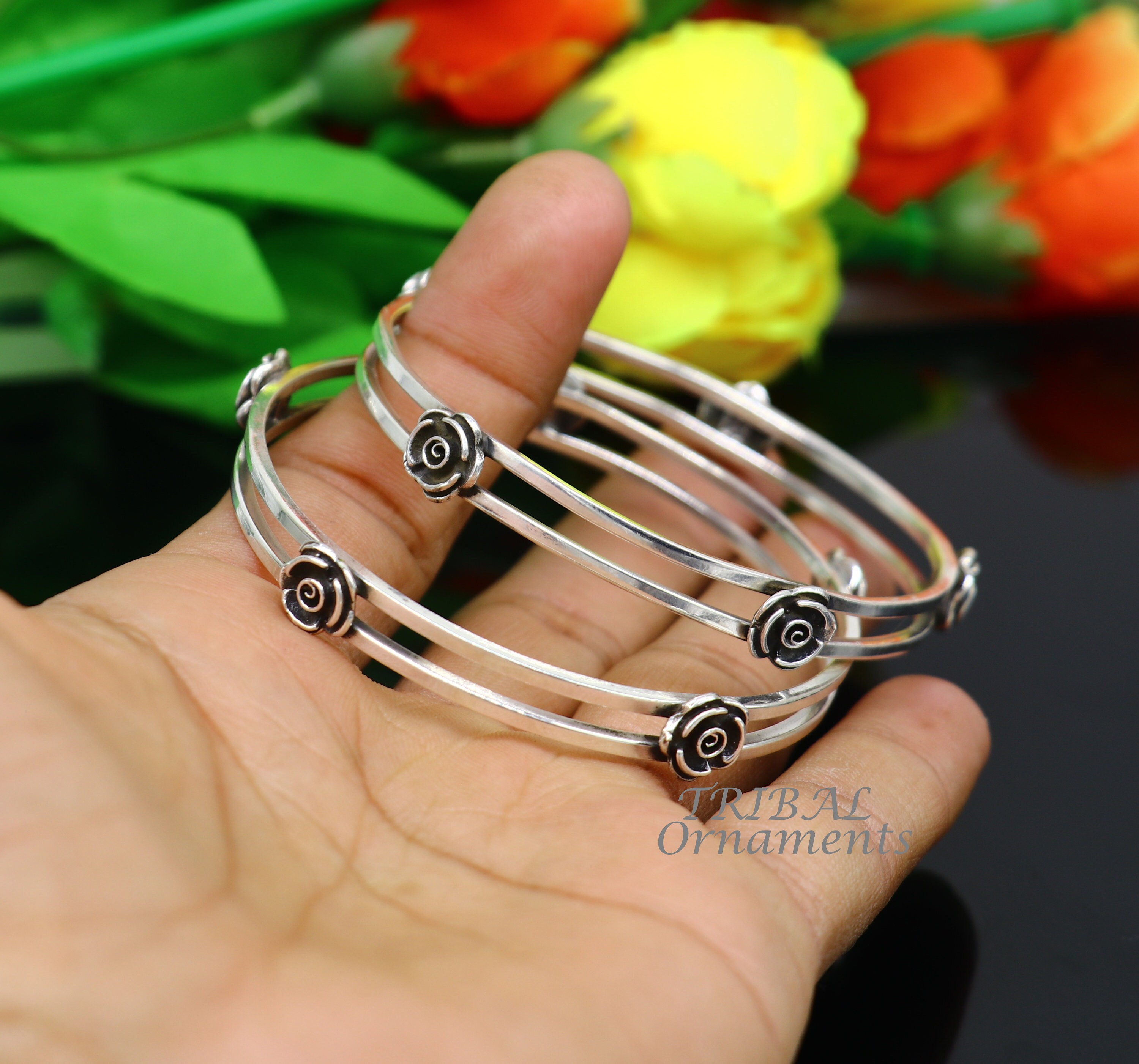 SILVER925 FLOWERS DESIGN BRACELET/ブレスレット SILVER925 FLOWERS DESIGN BRACELET/ブレスレット/シルバー