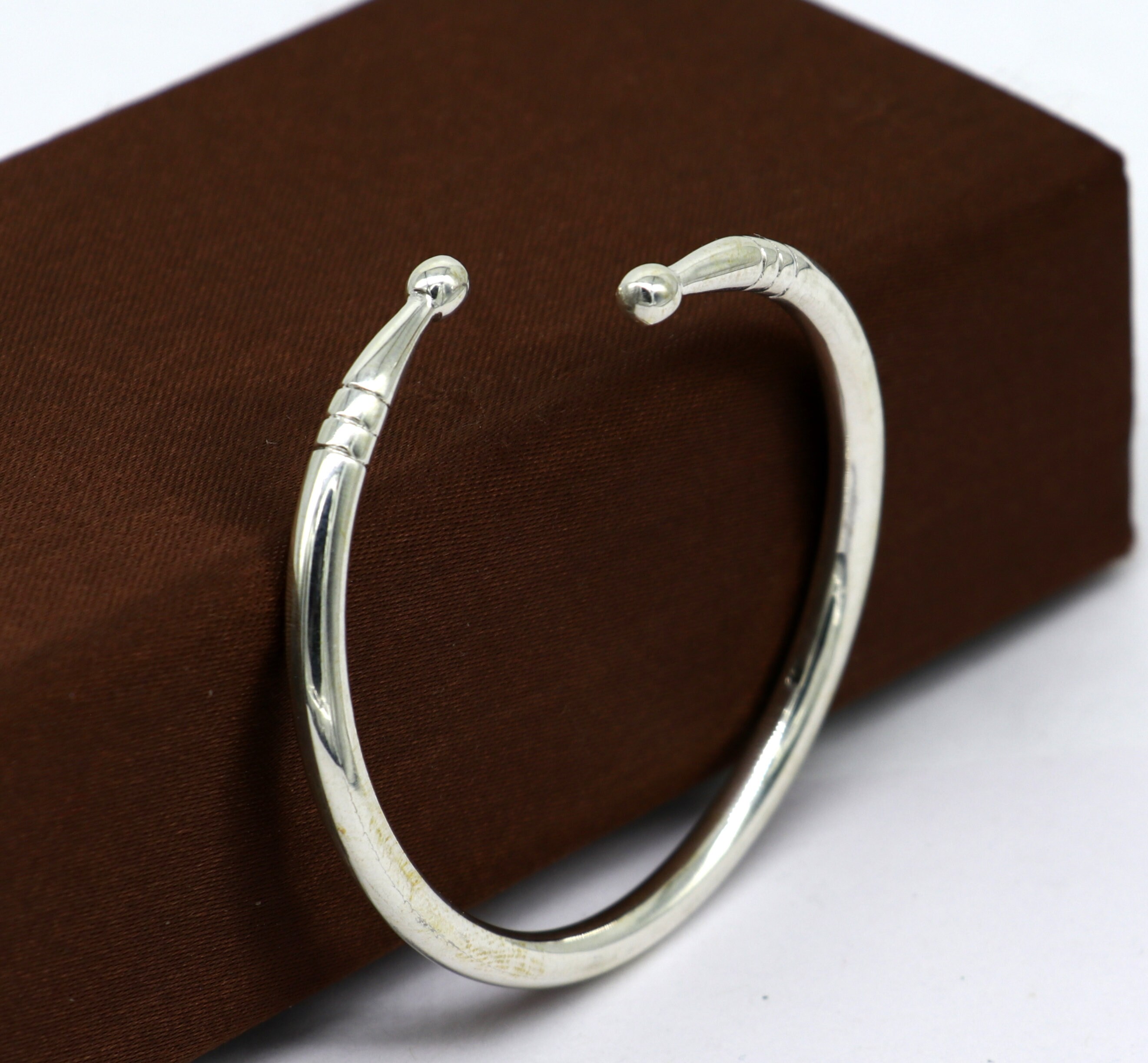 Pure 925 Sterling Silver Solid Plain Shiny Design New Born Pure 925 Sterling Silver Solid Plain Shiny Design New Born