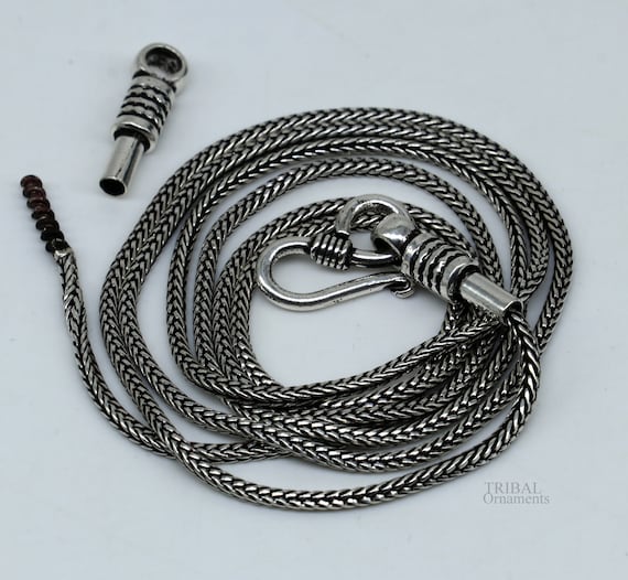 16 to 30 1.5mm Long Screw Chain 925 Sterling Silver Handmade Wheat