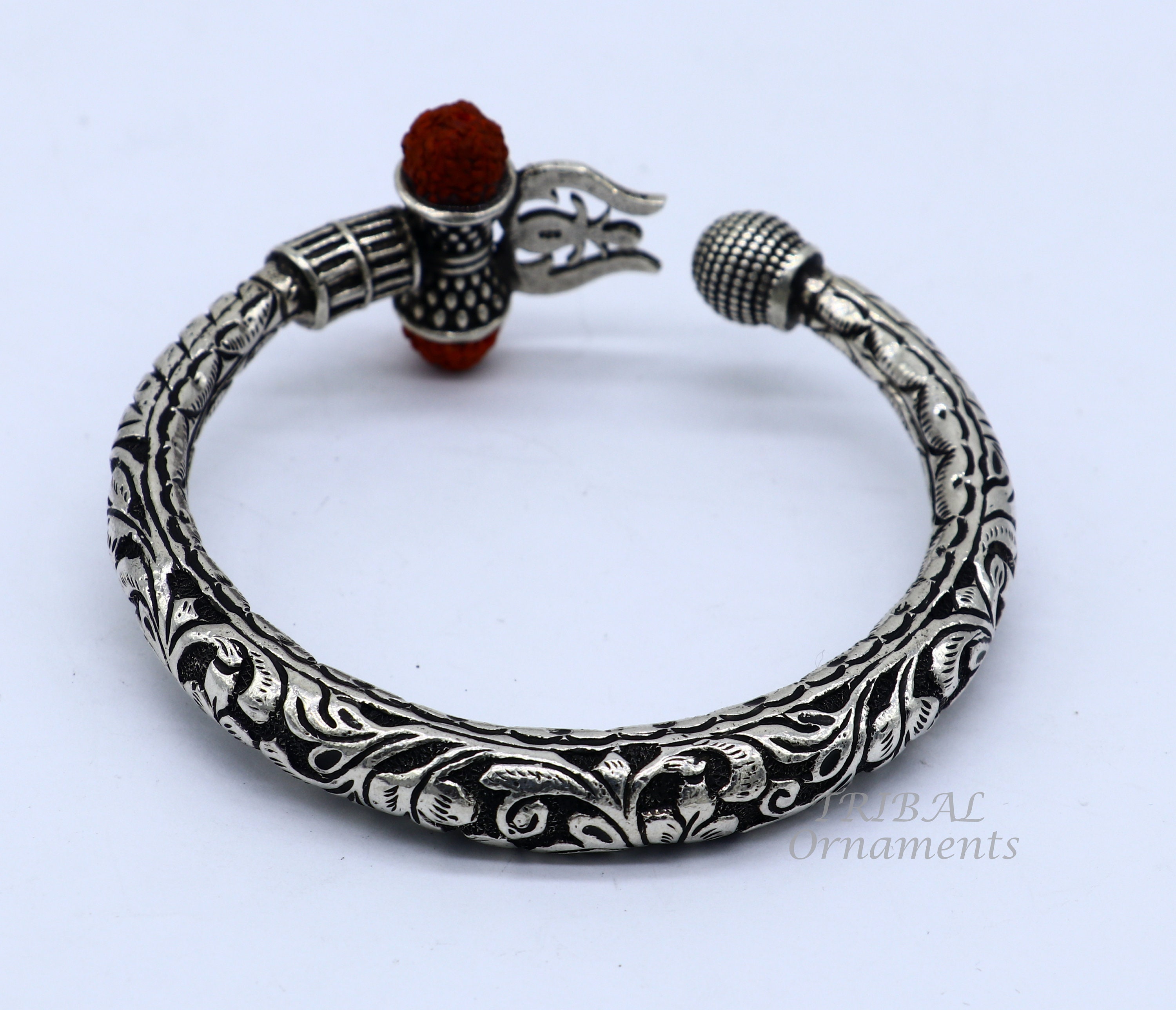 925 Sterling Silver Handmade Chitai Work Lord Shiva Trident