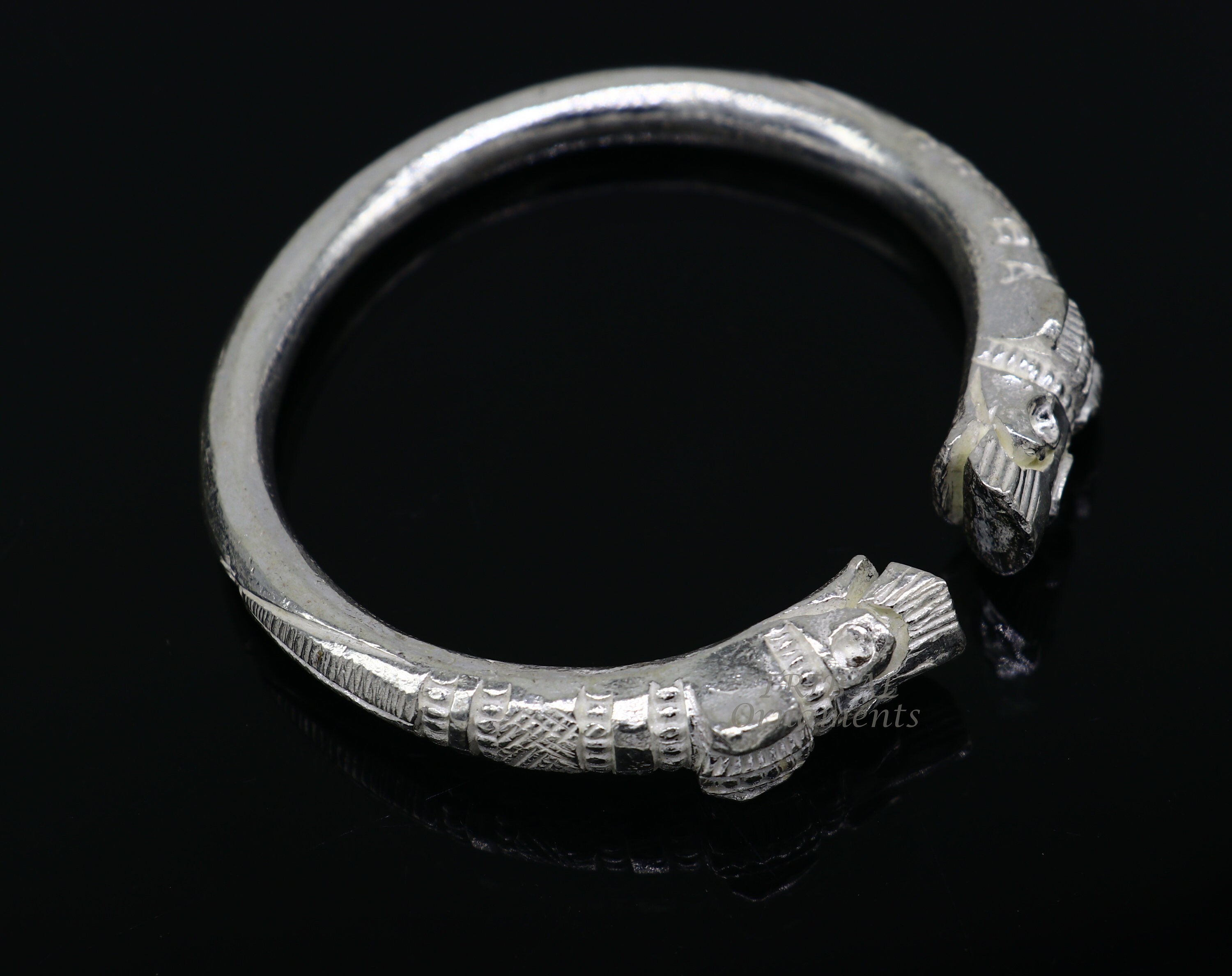 Vintage Solid 925 Silver Customized Design Cuff Kada Bracelet