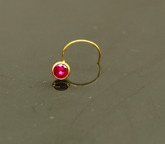 Nose ring red stone deals