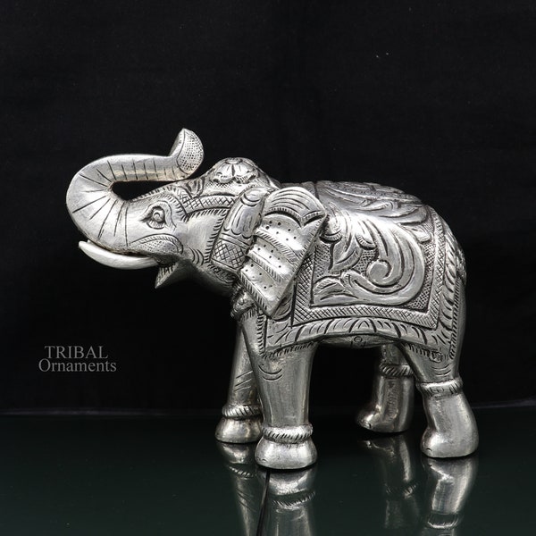 Pure Silver Elephant Statue Etsy