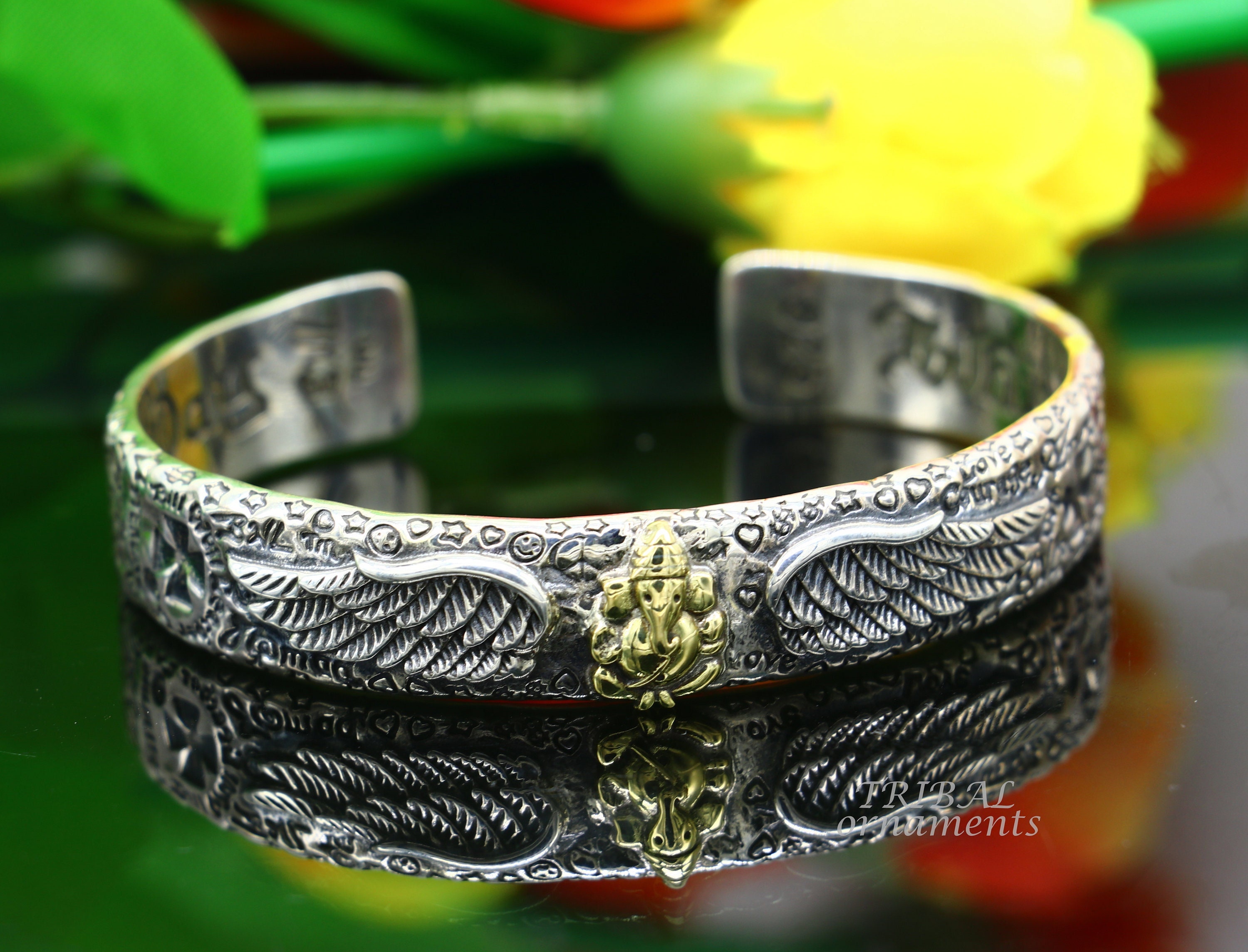 925 Sterling Silver Customized Lord Ganesh Design Adjustable