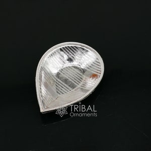 925 Sterling Silver handmade tilak bowl, sindur bowl, kesar chandan, saffron sandal bowl, puja Deepak utensils temple artilce su1056
