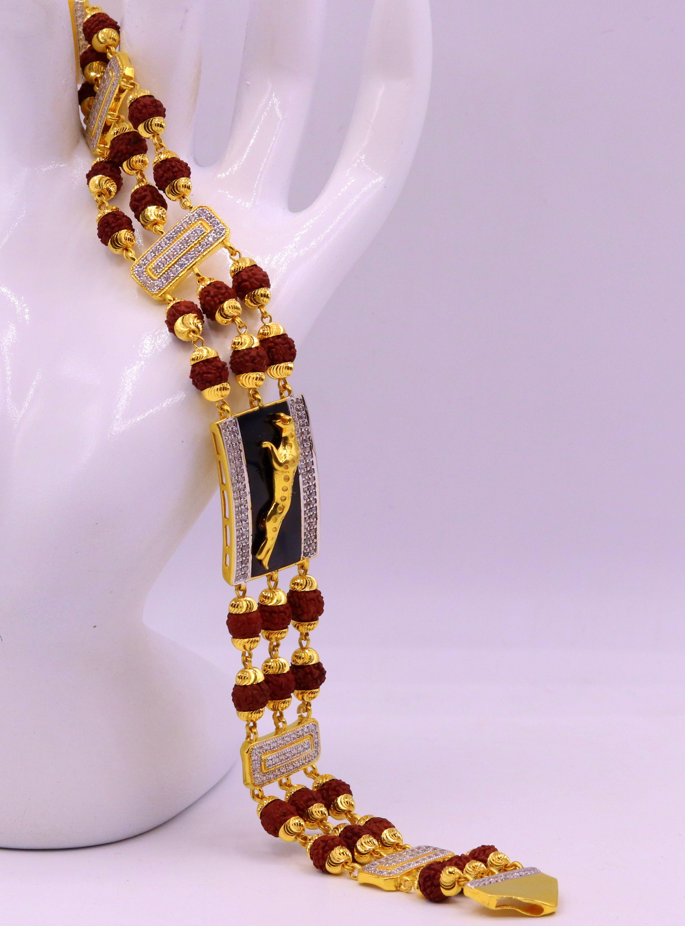Gold rudraksha bracelet designs price deals