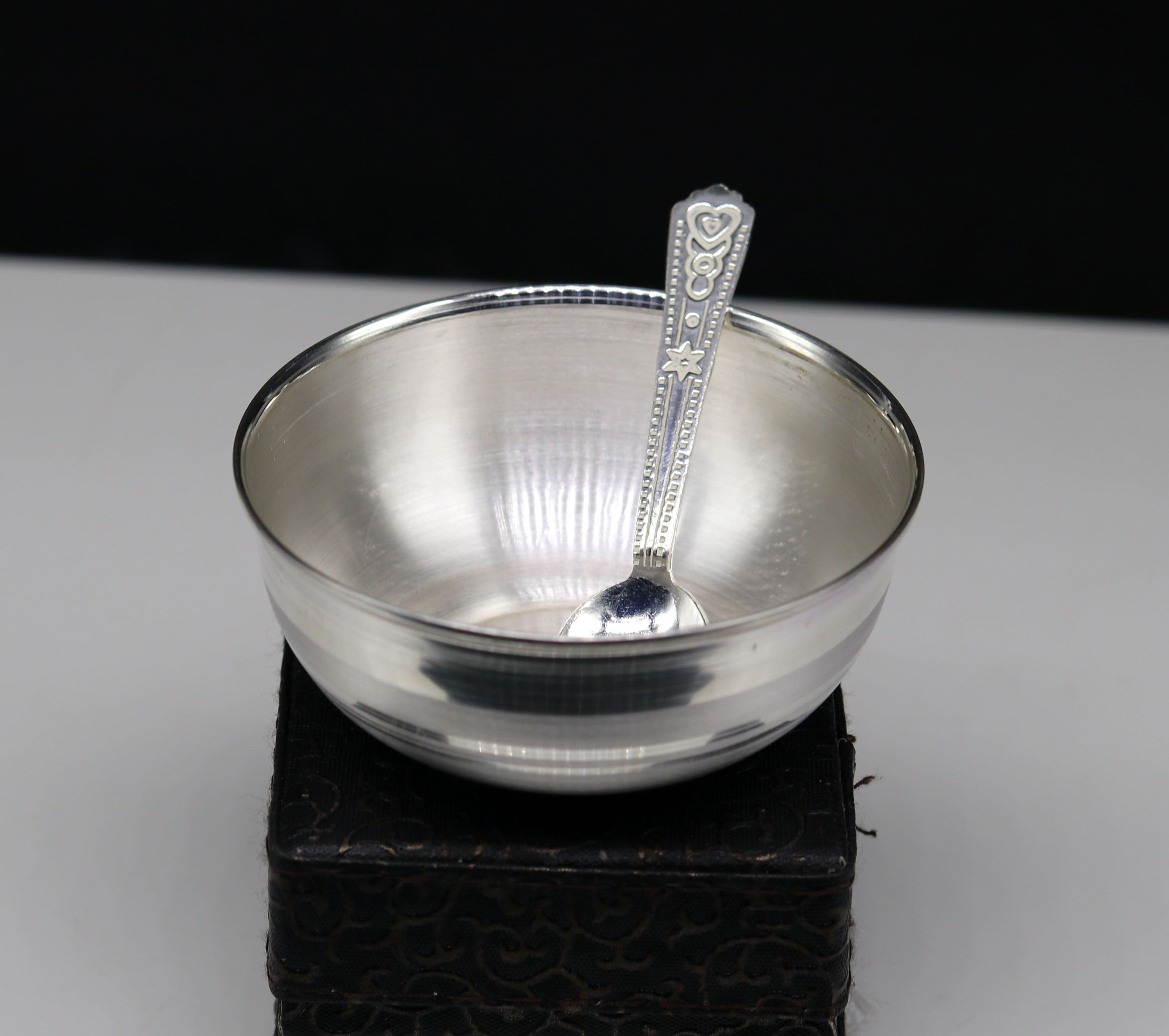 Silver Spoon And Bowl For Baby