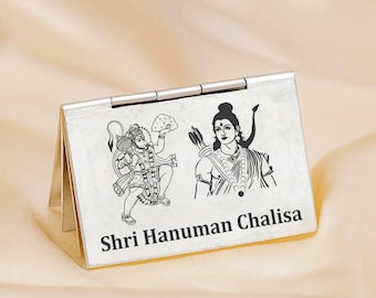 Premium 925 Sterling Silver Shree Hanuman Chalisa Mini Book in English/Hinglish – Puja Article | SU880