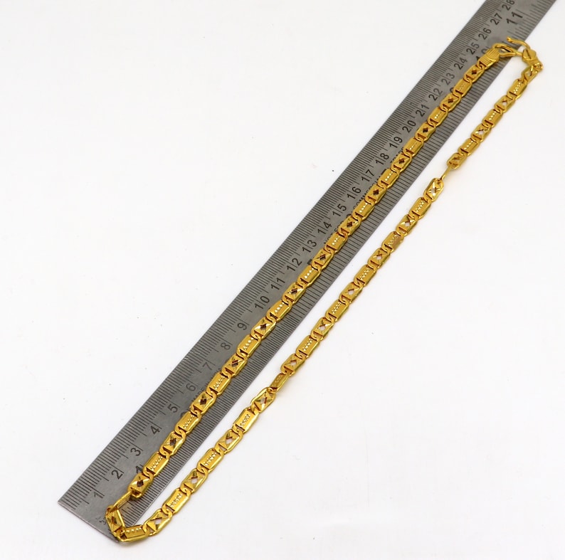 22kt Yellow Gold Royal Nawabi Baht Chain Bar Chain Fabulous | Etsy