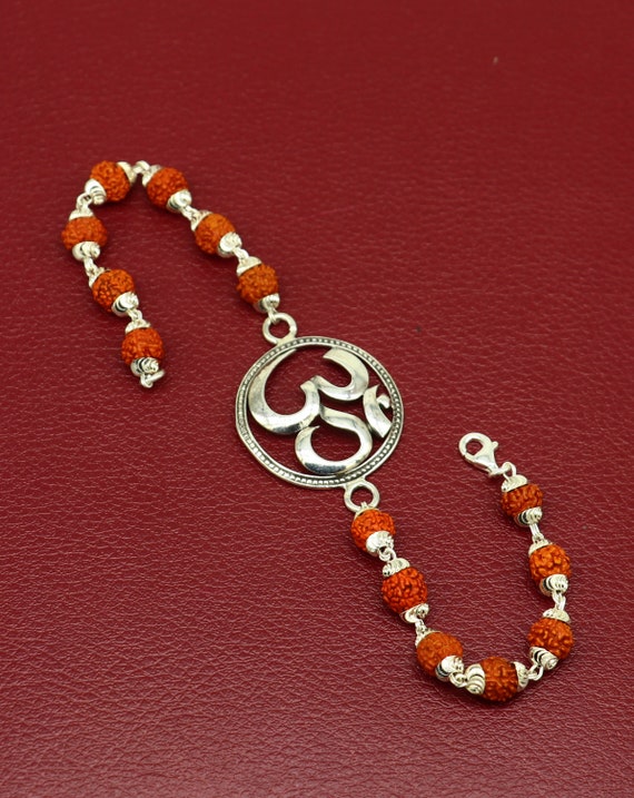 5 Face RUDRAKSHA LOTUS BRACELET Om Aum Silver 8-10mm Yoga Yogi Shiva Hindu  Indian Healing 100% Genuine Seeds Priestess Yogi Blessed Wiseroot - Etsy