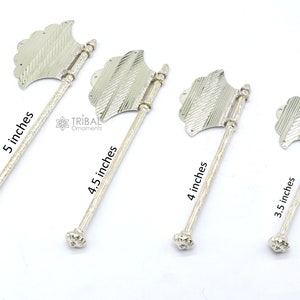 925 Solid silver pankhi, floral design small fan or pankhi for god puja, best gifting to Temple Krishna, silver hand driven fan sU1214