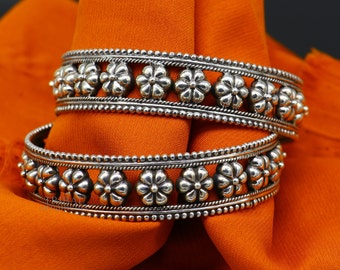 カラテ vintage jewelry silver925 bangle 925 Sterling Silver Handmade Vintage Design Filigree Work Bangle