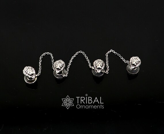 ユニークデザイン 添っ スターリングシルバー カフリンクス