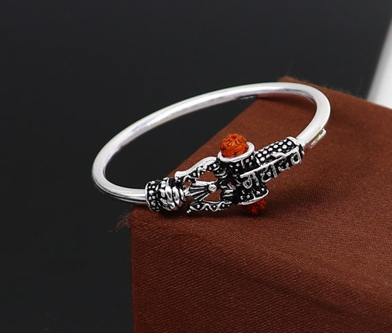 Buy quality Silver Damru & Rudraksha Bracelet For Mahadev Bhakt in Ahmedabad