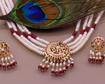 Rajputi gold best sale set