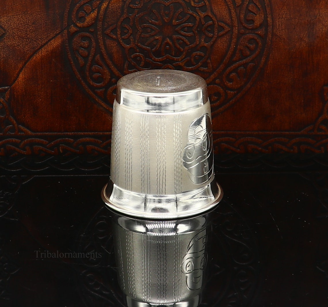 925 sterling silver handmade water milk baby glass tumbler Etsy