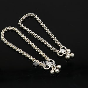 All sizes 925 sterling silver rolo chain anklets Sparkling Sterling silver Anklets pair for kids and women&#39;s,Delicate Silver Chain ank580