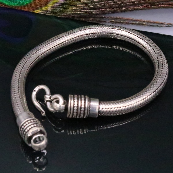 5.5MM Amazing customized vintage style snake chain handmade 925 sterling silver bracelet unisex personalize jewelry sbr385
