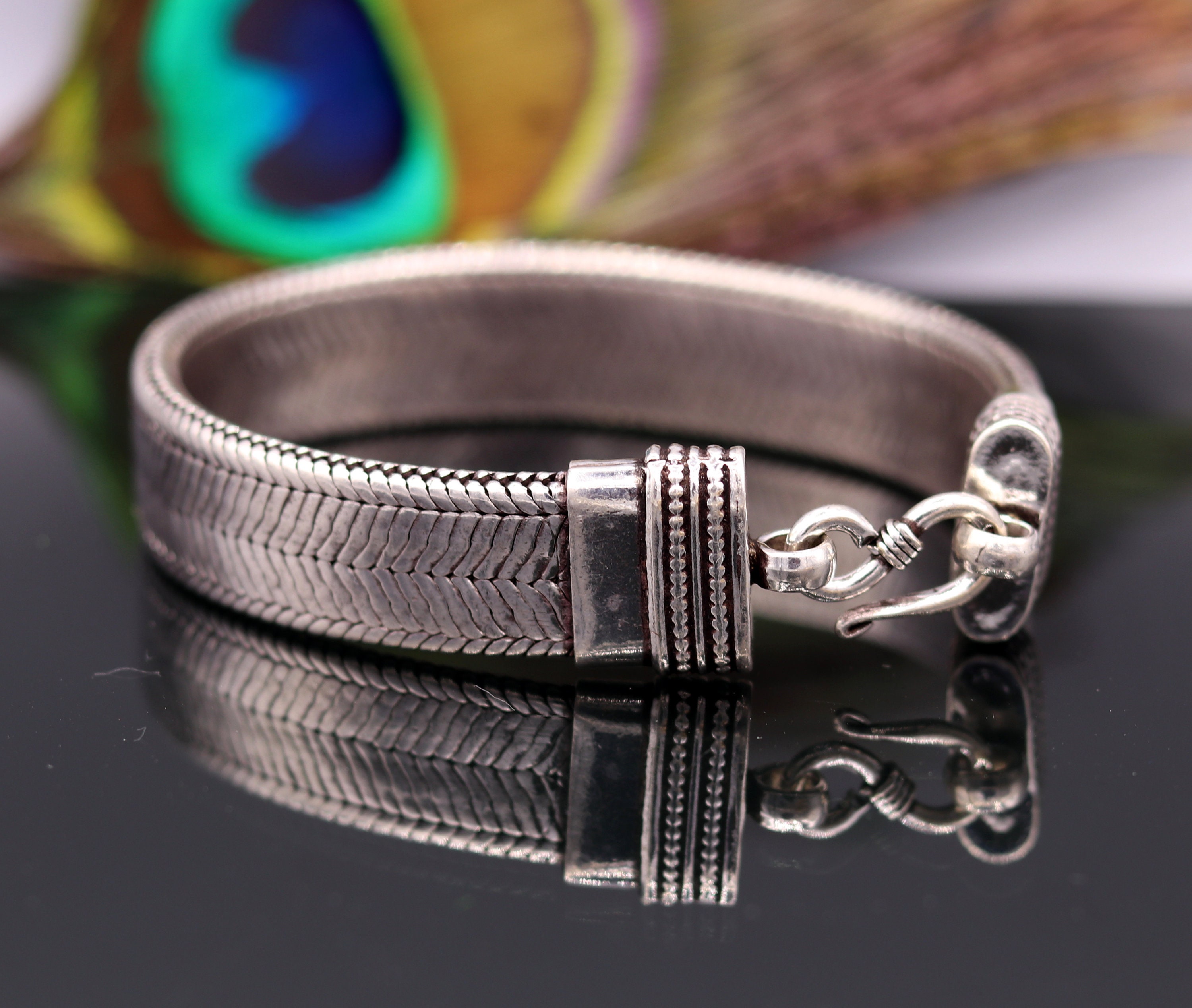 7.5 Inches Vintage Antique Design Handmade 925 Sterling