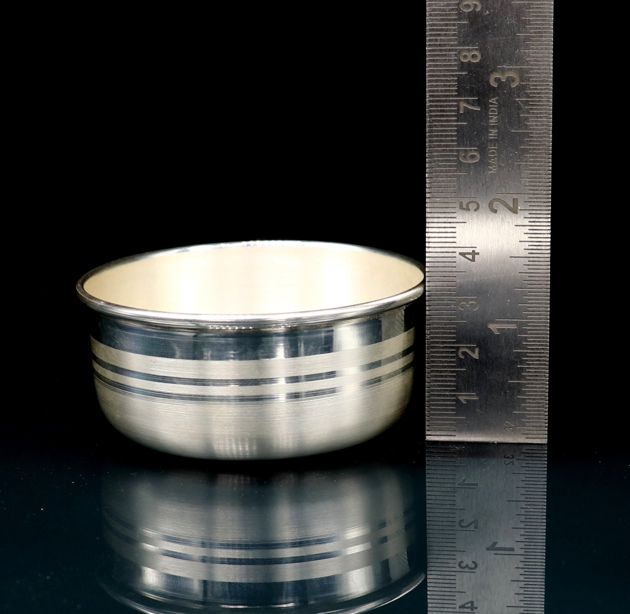 999 Fine Silver Handmade Small Baby Bowl and Spoon Set Silver Etsy UK