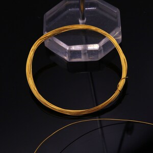 Handmade 22karat solid gold wire 12 inches hard round 20 gauge wire or jewelry wire for making excellent custom jewelry