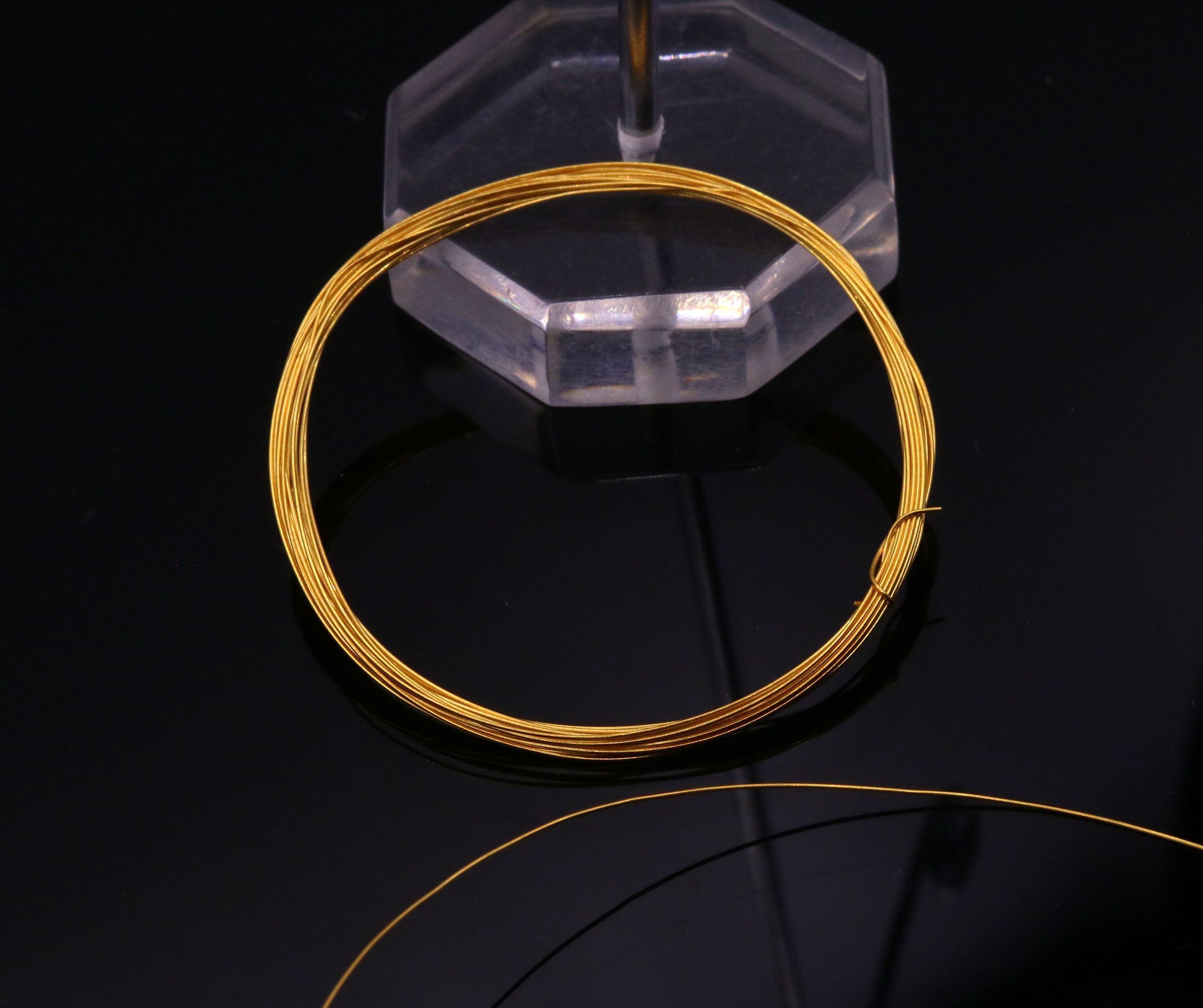 Handmade 22karat Solid Gold Wire 12 Inches Hard Round 20 Gauge - Etsy