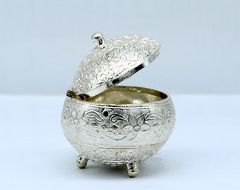 925 Sterling Silver Handmade Fabulous Trinket Box, Solid