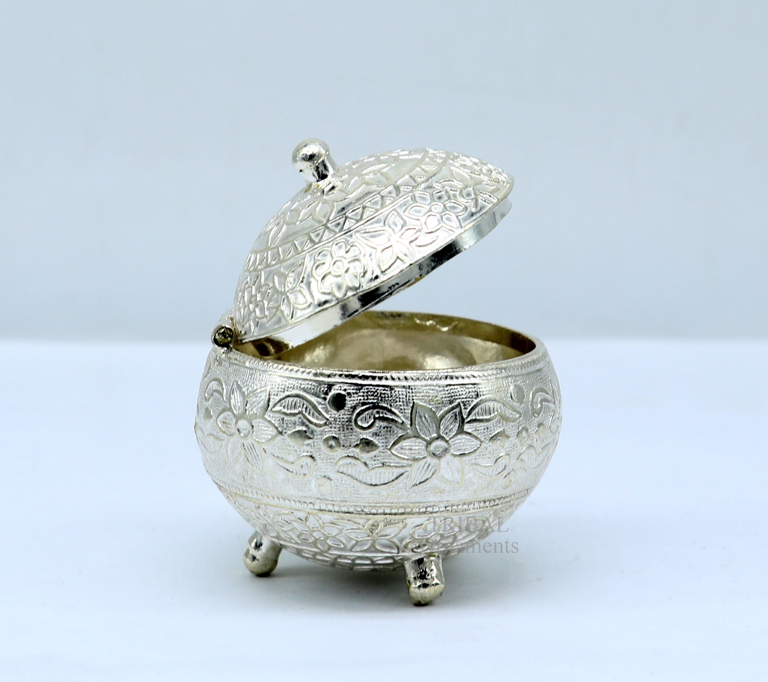 925 Sterling Silver Handmade Fabulous Trinket Box, Solid 925 Sterling Silver Handmade Fabulous Trinket Box, Solid
