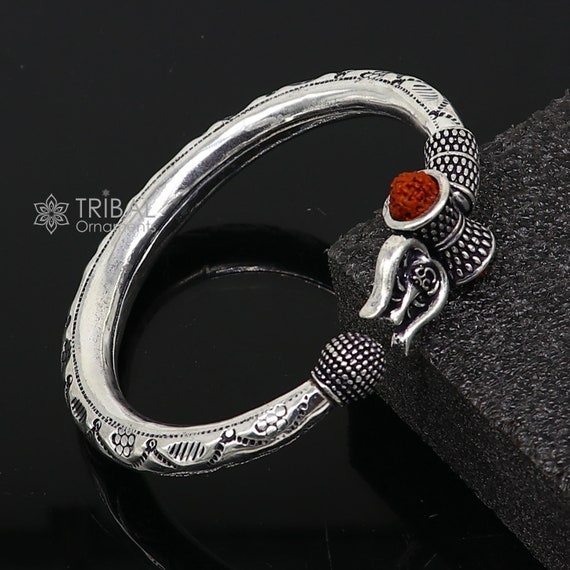 Divine Lord Shiva Trident Trishul Trishool Kada 925 Sterling