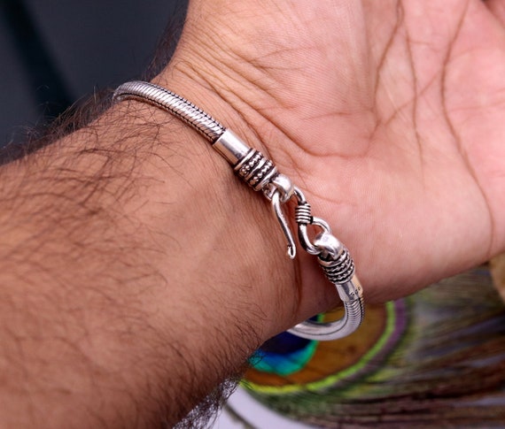 India Kashmir Antique ethnic filigree silver amulet cuff bracelet, 59 gr. |  eBay