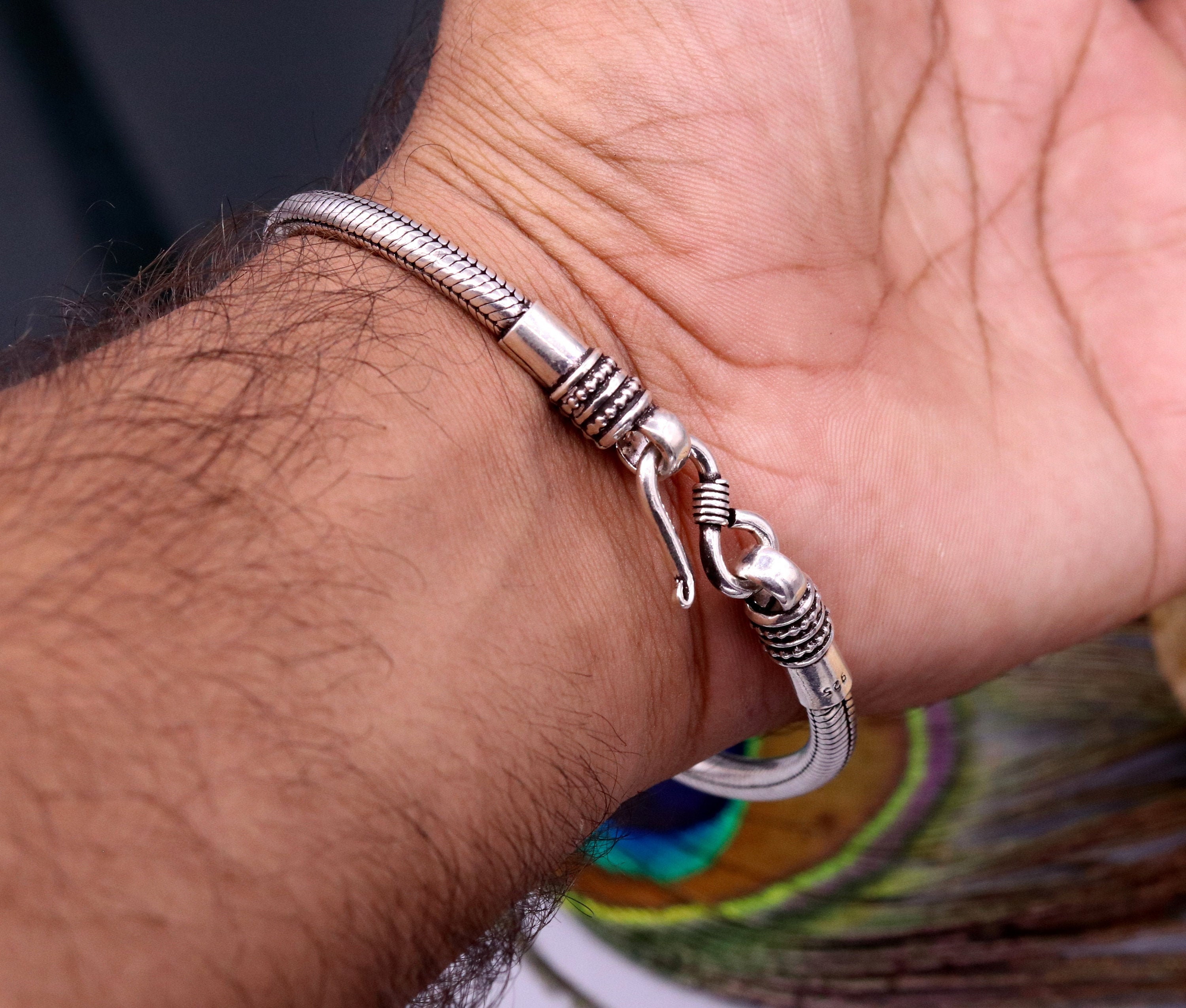 Buy Darkened Silver Stainless Steel Snake Bracelet  Inox Jewelry  Inox Jewelry  India