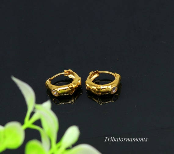 Fancy Contemporary Gold Floral Studs